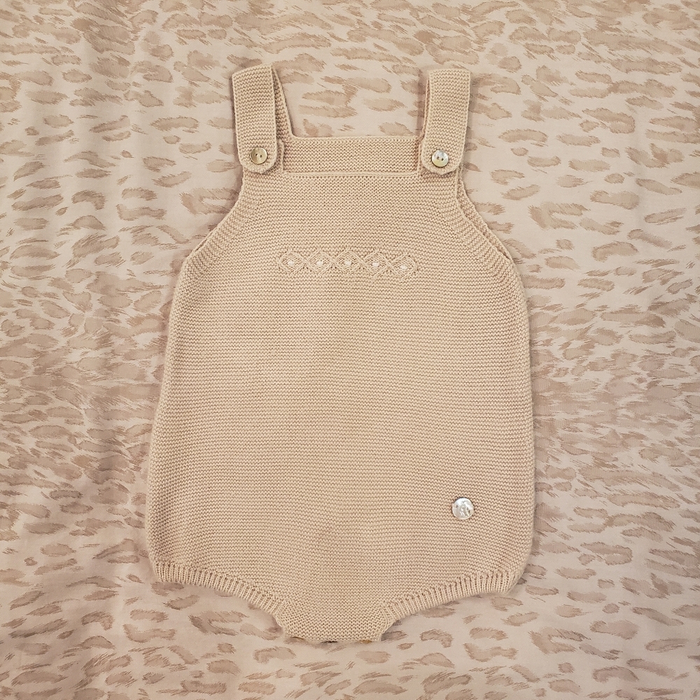 GRANLEI Cream Knit Romper 12 M